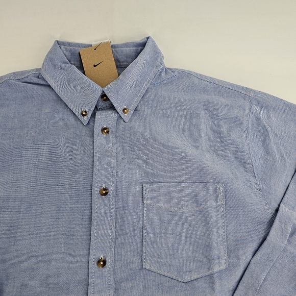 Nike SB Sportswear Oxford Long Sleeve Classic Button-down design Shirt Men's Top - Picture 4 of 13